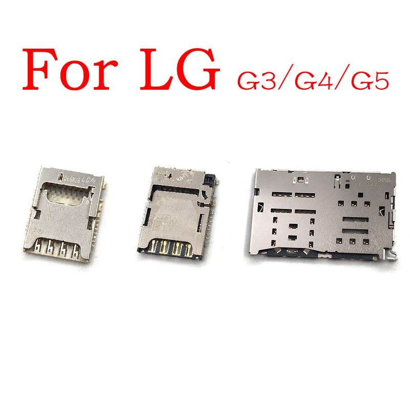 5 pièces/lot prise lecteur de carte Sim fente plateau Module support connecteur pour LG G3 G4 G5 G6 G7 V10 V30