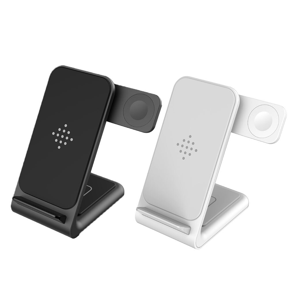 15W Draadloze Oplader 3 In 1 Snel Opladen Voor Iphone 12 11 Pro Xs Samsung S10 Draadloze Oplader Dock station Voor Airpods Iwatch 6