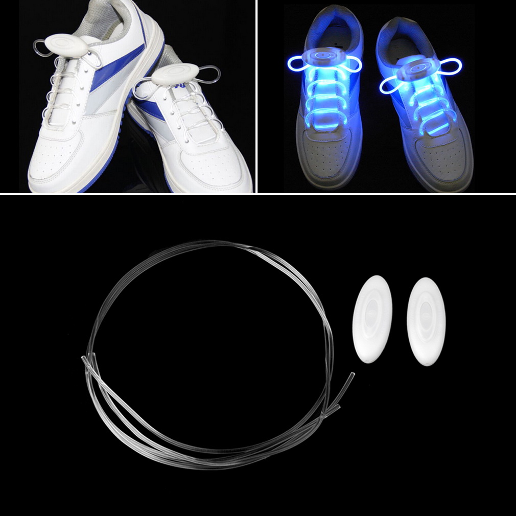 1 Paar Led Sport Veters Flash Light Glow Stick Strap Schoenveters Disco Party Club Platte Schoenveters Tie schoen Knipperende