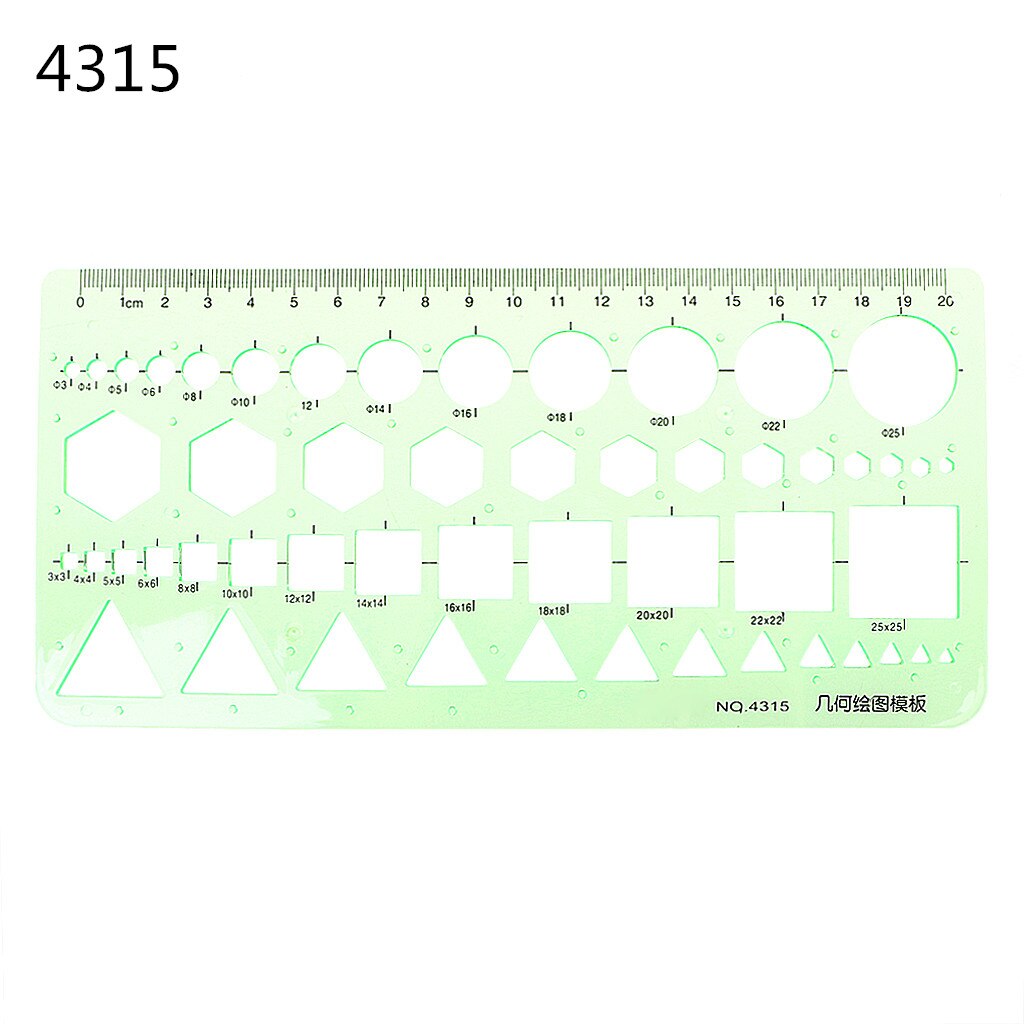 School Office Students Math Circle Measuring Drawing Template Ruler Stationery: 4315