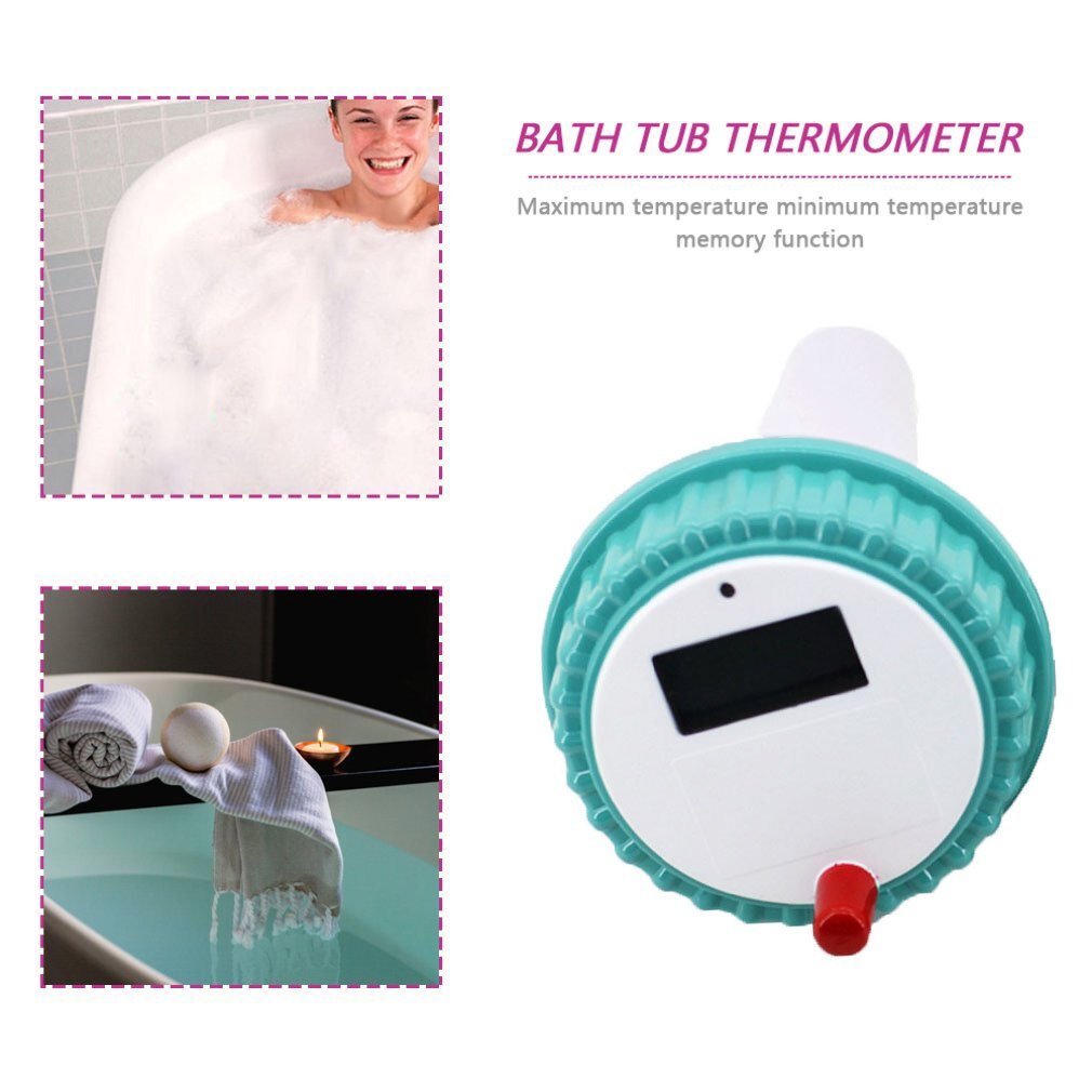 Wireless Pool Thermometer Tub Home Swim Spa Water Temperature Meter Calendar Alarm Clock -40~60C Waterproof Outside Sensor