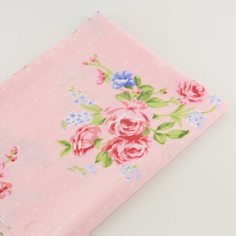 Cotton Fabric Bedding Clothing Patchwork Scrapbooking Home Textile Decor Teramila Fabrics Quilting Doll Sewing Cloth Pink Flower