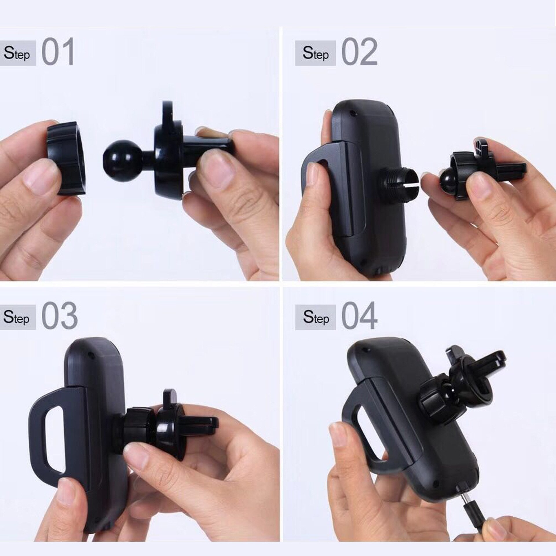 6pcs/lot Universal Car Air Outlet Clip Car Air Conditioner Air Outlet Fixing Mount Holder BaseMobile Phone Bracket Accessories