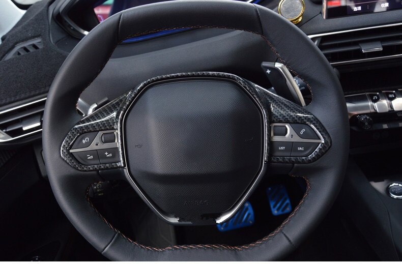 Til peugeot 508 allure sw gt abs kulfiber bilrat dekorationsdæksel trim biltilbehør styling 1 stk