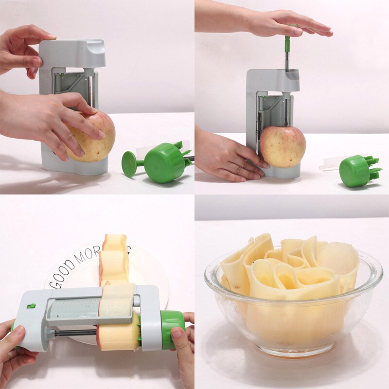 Fruit slices machine Hand Crank Apple Peeler Sheet Slicer Potato Vegetable Pear Peeler Home Kitchen Slice Peeling Machine