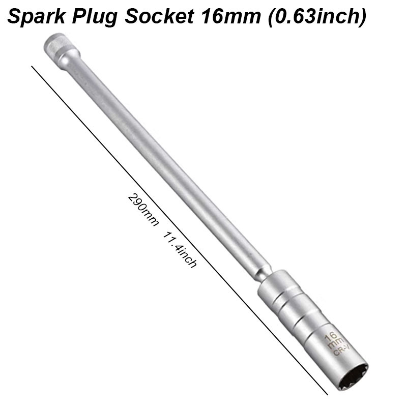 Magnetic Spark Plug Socket Key Wrench Adapter Swivel Long Extension Install Replace Repair Kit Torque Remove Removal Gap Tool: PURPLE