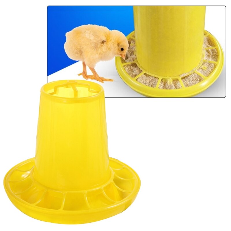 D55F Chick Feeder Automatic Small Poultry Food Dispensers Chicken Feeders Safe Plastic Material Birds Feeder for Farm