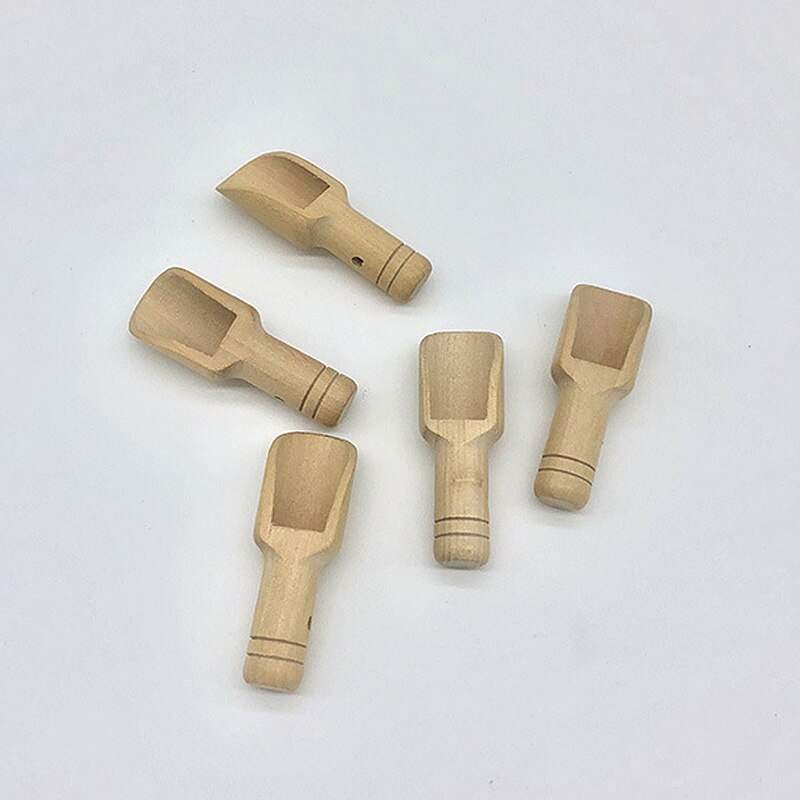 3PCS Wooden Bath Salt Spoon Mini Nontoxic Candy Spoon Bath Salt Spoons DIY Home Supplies: Default Title