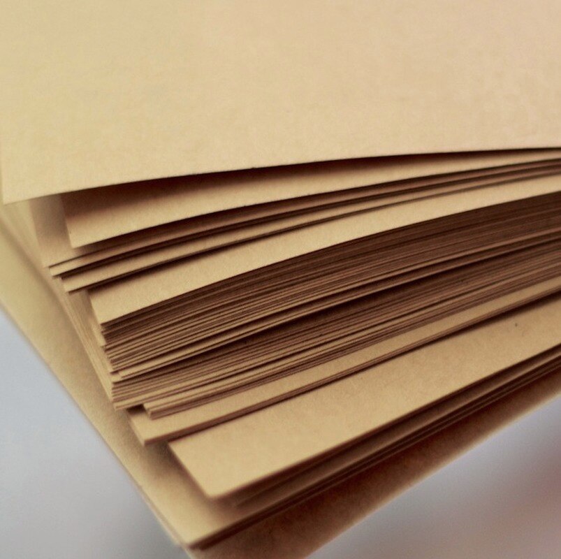 50pcs Vintage Kraft Paper Stationery Blank Paper Memo Pad Message Card for School Office Supplies Stationery Kraft Paper