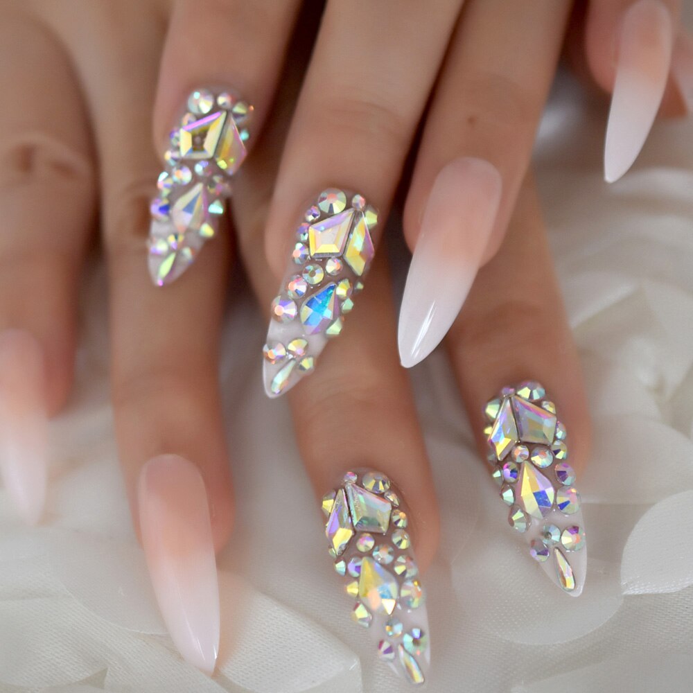 Bady, gelée rose AB, faux ongles Extra longs, pression personnalisée, Kit de pointes de styliste pour Nail Art: L5171