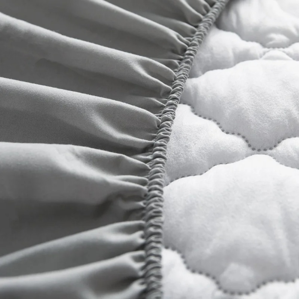 Surmatelas imperméable, housse de matelas, motif en treillis losange, anti-poussière, couvre-lit élastique et respirant pour chambre à coucher