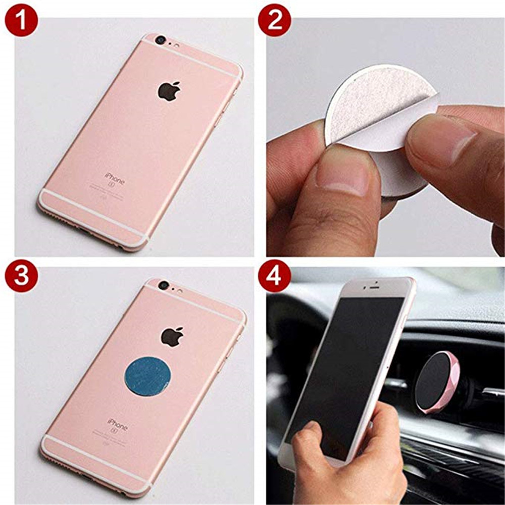 1/3/5PCS Metalowa płytka do magnetycznego uchwytu samochodowego na telefon Samoprzylepna naklejka z blachy żelaznej Magnes Stojak na telefon komórkowy do iPhone'a