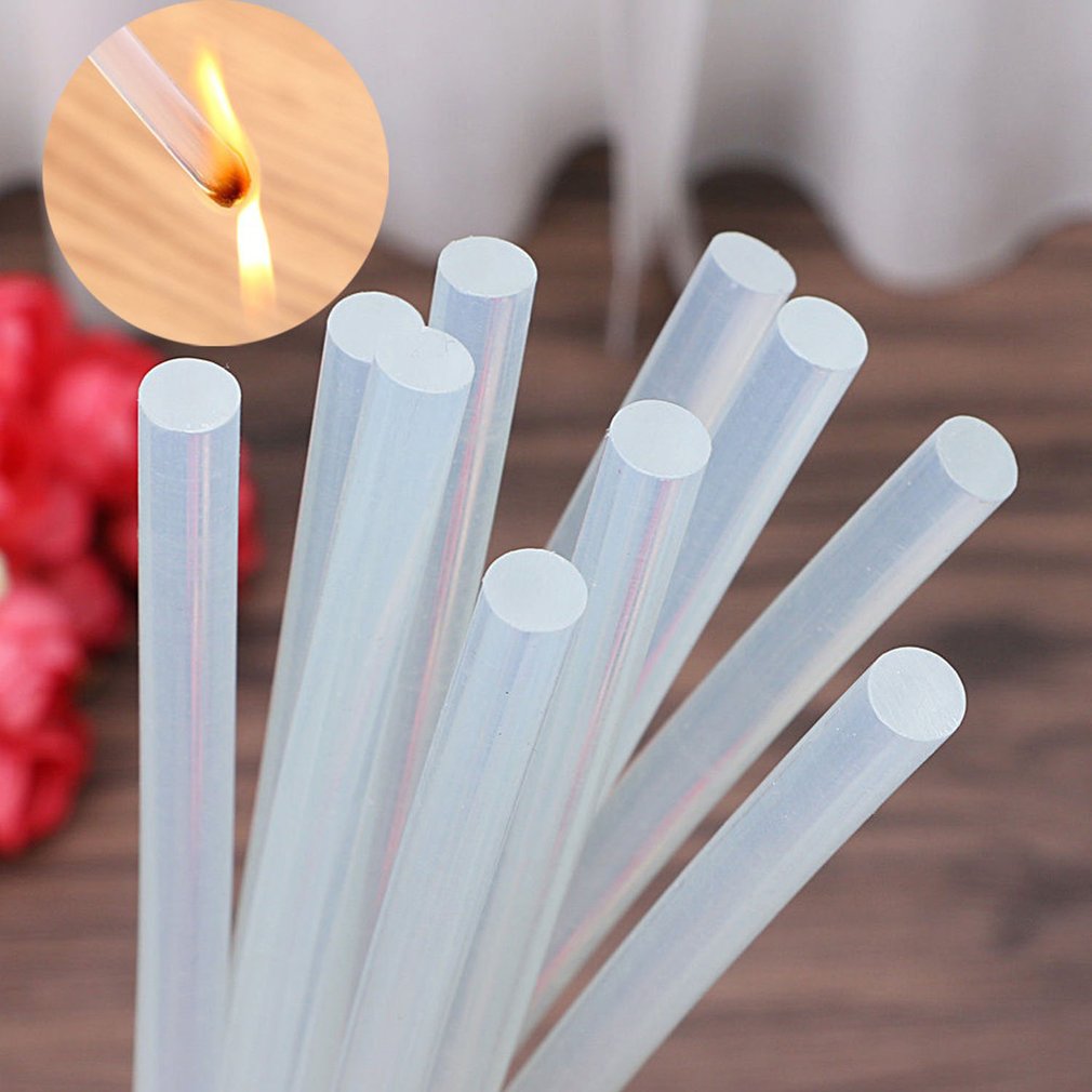 10PCS / SET Non-Toxic Candle Melt Glue Sticks For Craft Electric Heating Strength Glue Sticker High Viscosity Adhesive