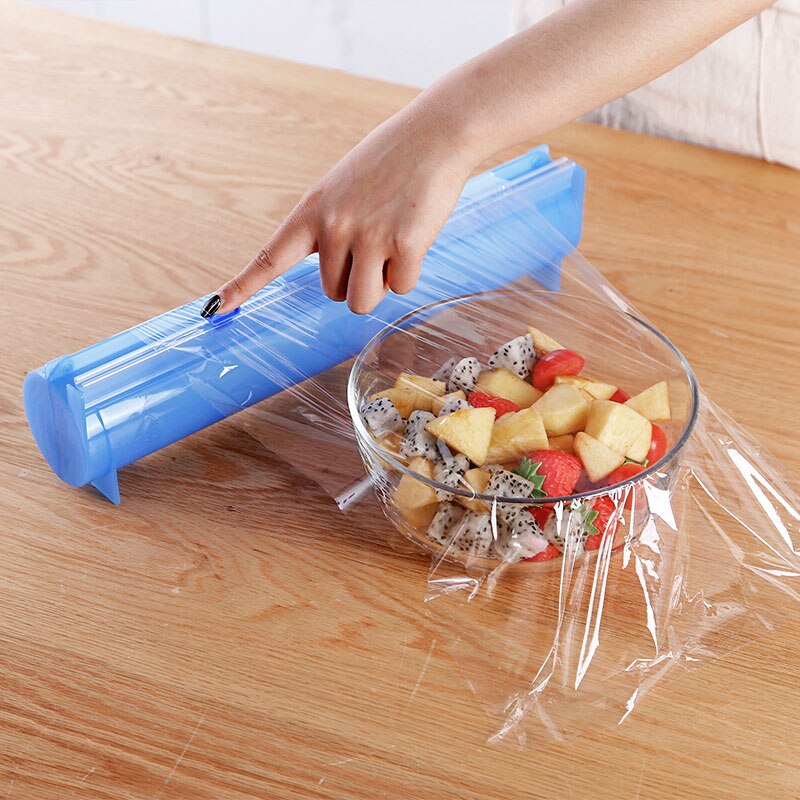 Film Plastique Distributeur De Papier D'aluminium Boîte De Support Pour Couper Le Film Alimentaire Film Alimentaire Cutter Cuisine Film Organisateur