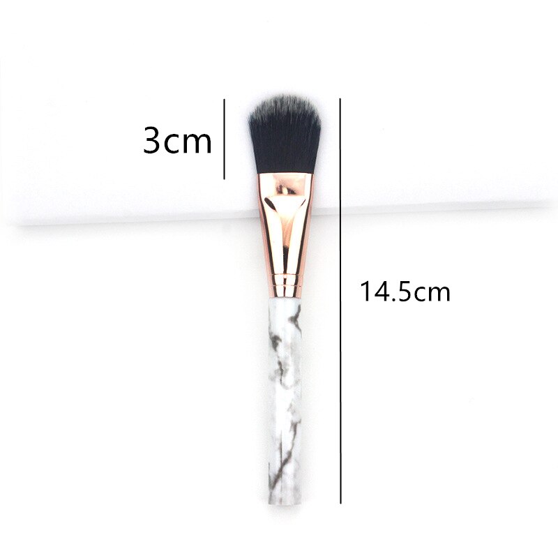 Brochas de maquillaje con tema de mármol , base correctora para la cara, fibra-lana, herramientas cosméticas de belleza, 1 Uds.