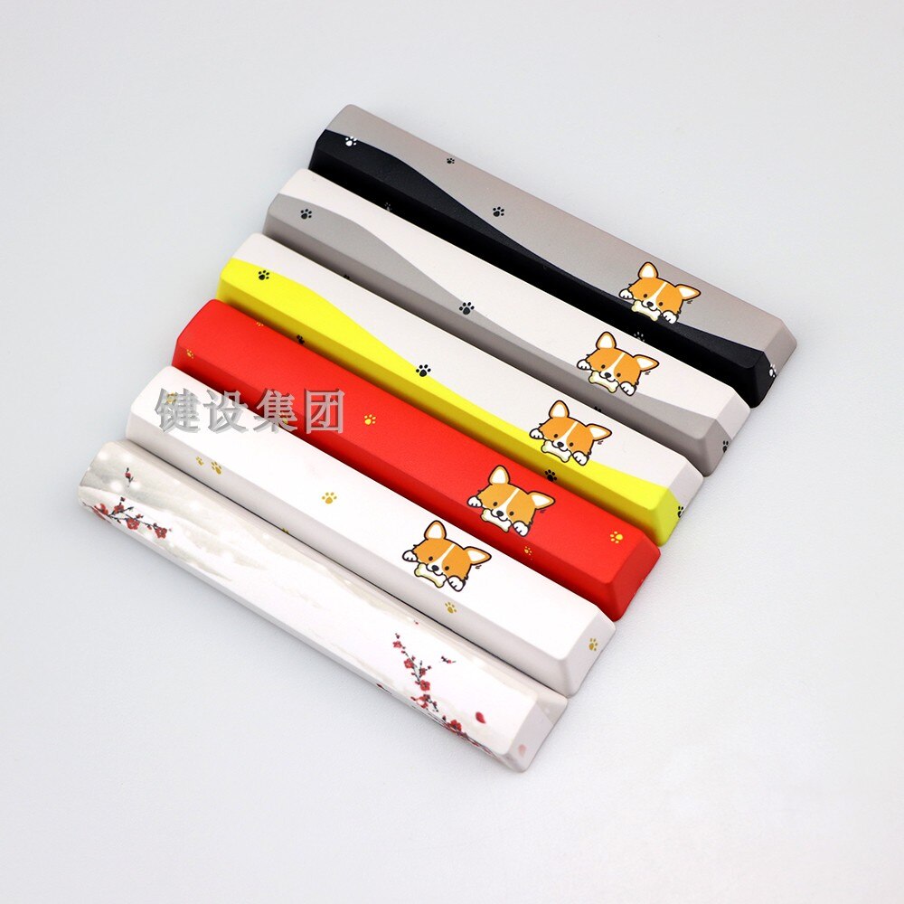 1pc PBT space key cap 6.25X 6.25U spacebar for mx switch mechanical keyboard OEM profile five-sided dye sublimation