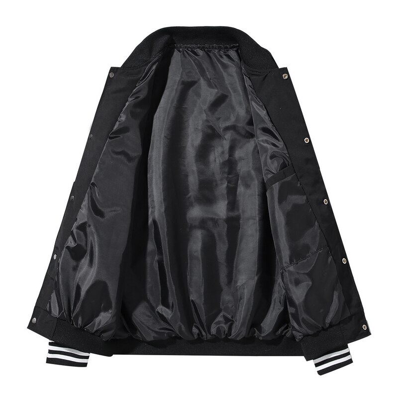 Mannen Bomber Jacket Gedrukte Letters Baseball Jassen Lente Knoppen Windjack Losse Jas Mannelijke Uitloper Paar Kleding