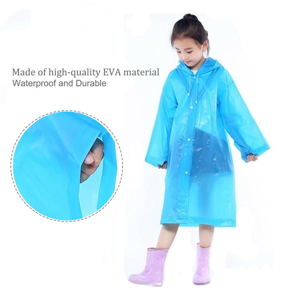 4 Uds chico chubasquero reutilizable Ponchos ropa de lluvia portátil con capucha Unisex para niños de 6-12 años campamento senderismo viaje