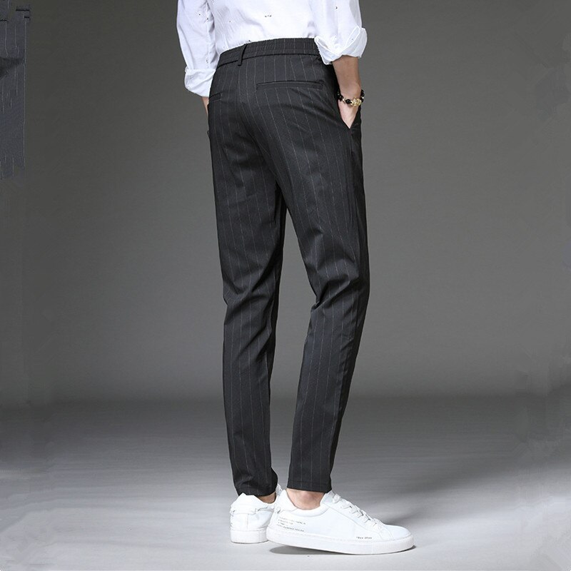 Herenbroeken gestreepte pantalon heren pantalon heren zakelijke broeken kantoor casual sociale broeken heren klassieke broeken