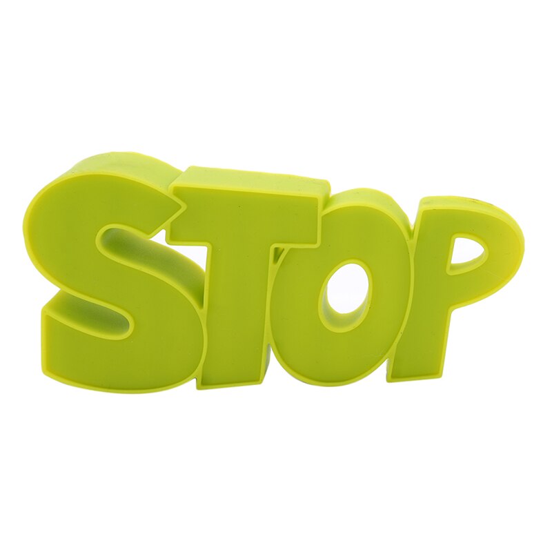 Tecknad stopp 1 st söta tecknade bokstäver stopp stil dörrpropp silikon dörrstoppsäkerhet för baby heminredning: Grön