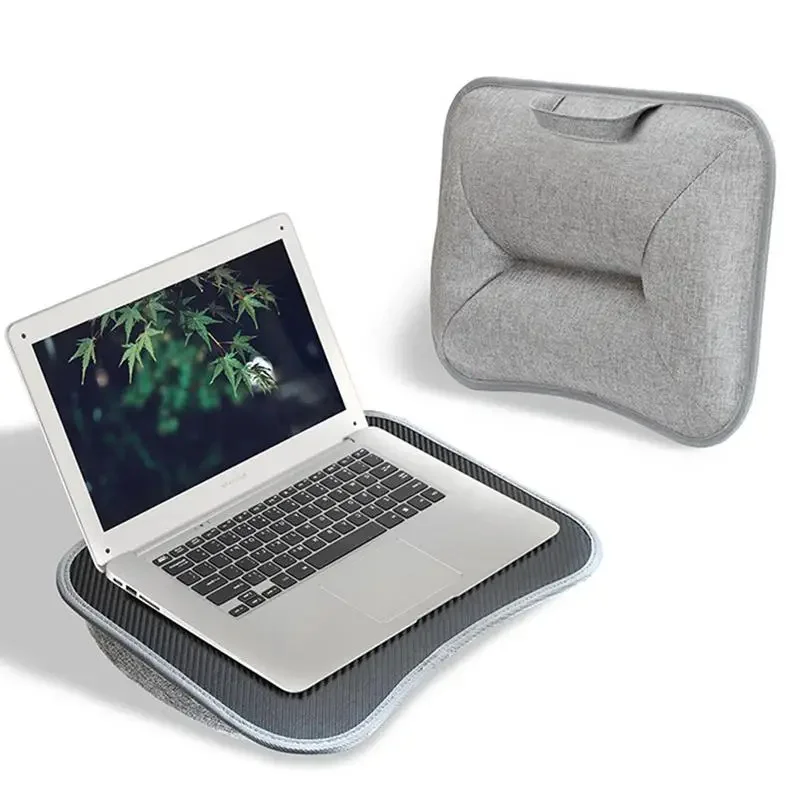 Laptopstativ skrivebordspute for bærbar pc med pute fangeskrivebord med pute pute skrivepute polstret brett med håndtak for kontorarbeid