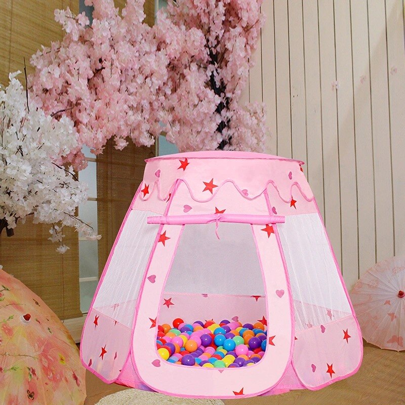 freundlicher Zelt Faltbare Tipi Für freundlicher Baby Moskito-nachweisen Zelt Zimmer Innen und OutdoorOcean Ball Schwimmbad freundlicher Spielen haus