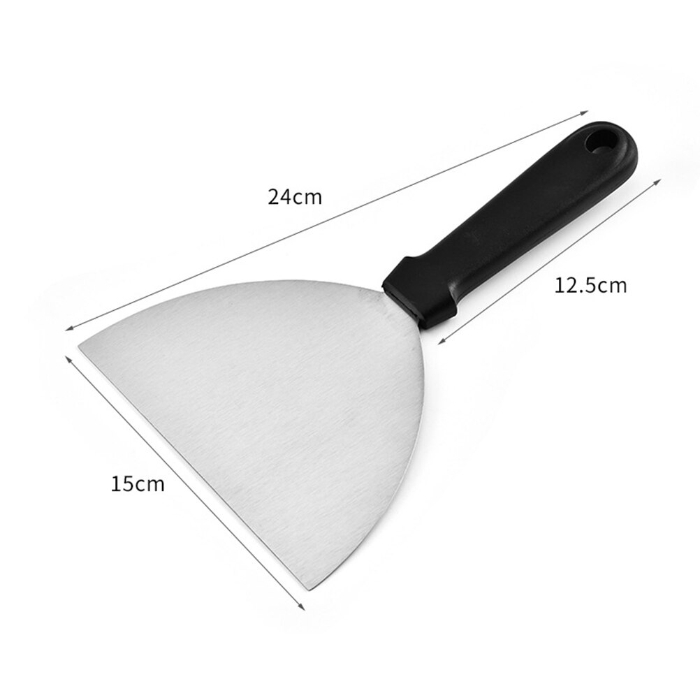 Stainless Steel Semicircle Cooking Shovel Plastic Handle Pancakes Spatula Pizza Server Kitchen Accessories Barbecue