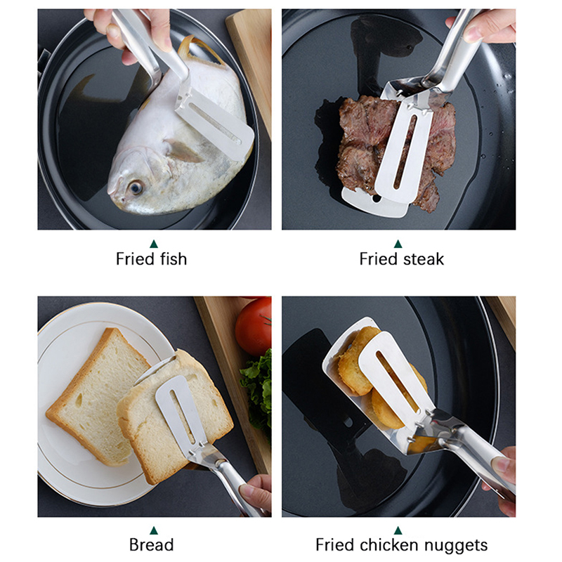 Kitchen BBQ Bread Utensil Set Barbecue Tong Fried Steak Shovel Fried Fish Shovel Clamp Kitchen Bread Meat Clamp Stainless Steels