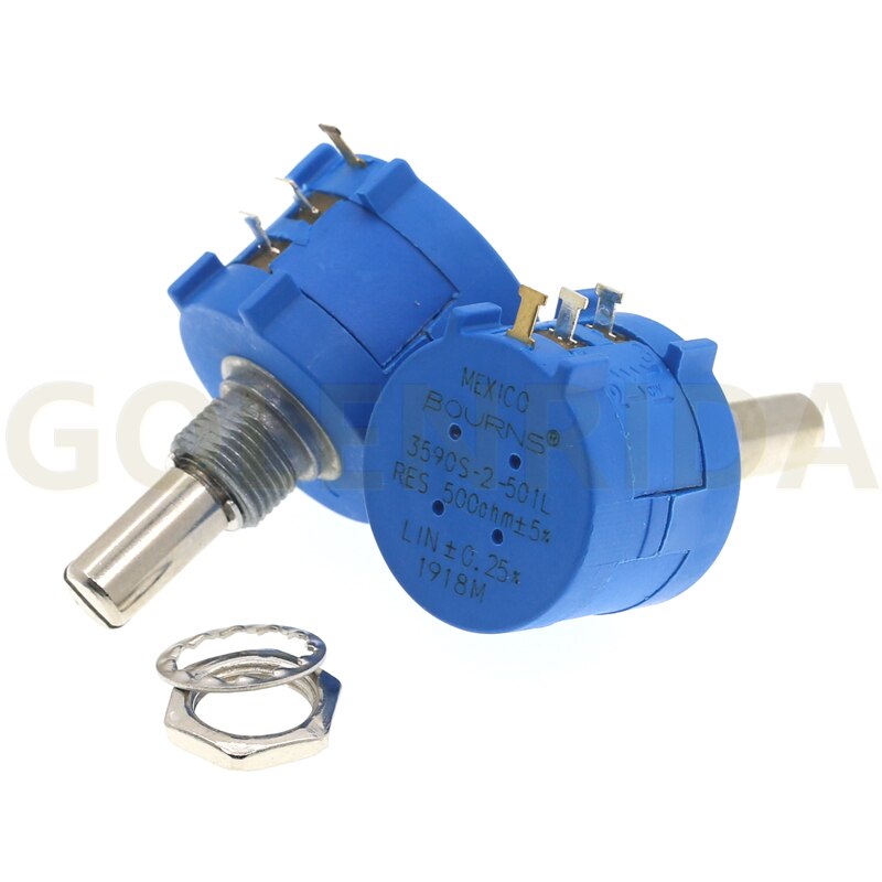 1PCS 3590S-2-201L 3590S 200 ohm 201 3590S-2-201 3590S-201 Precision Multiturn Potentiometer 10 Ring Adjustable Resistor