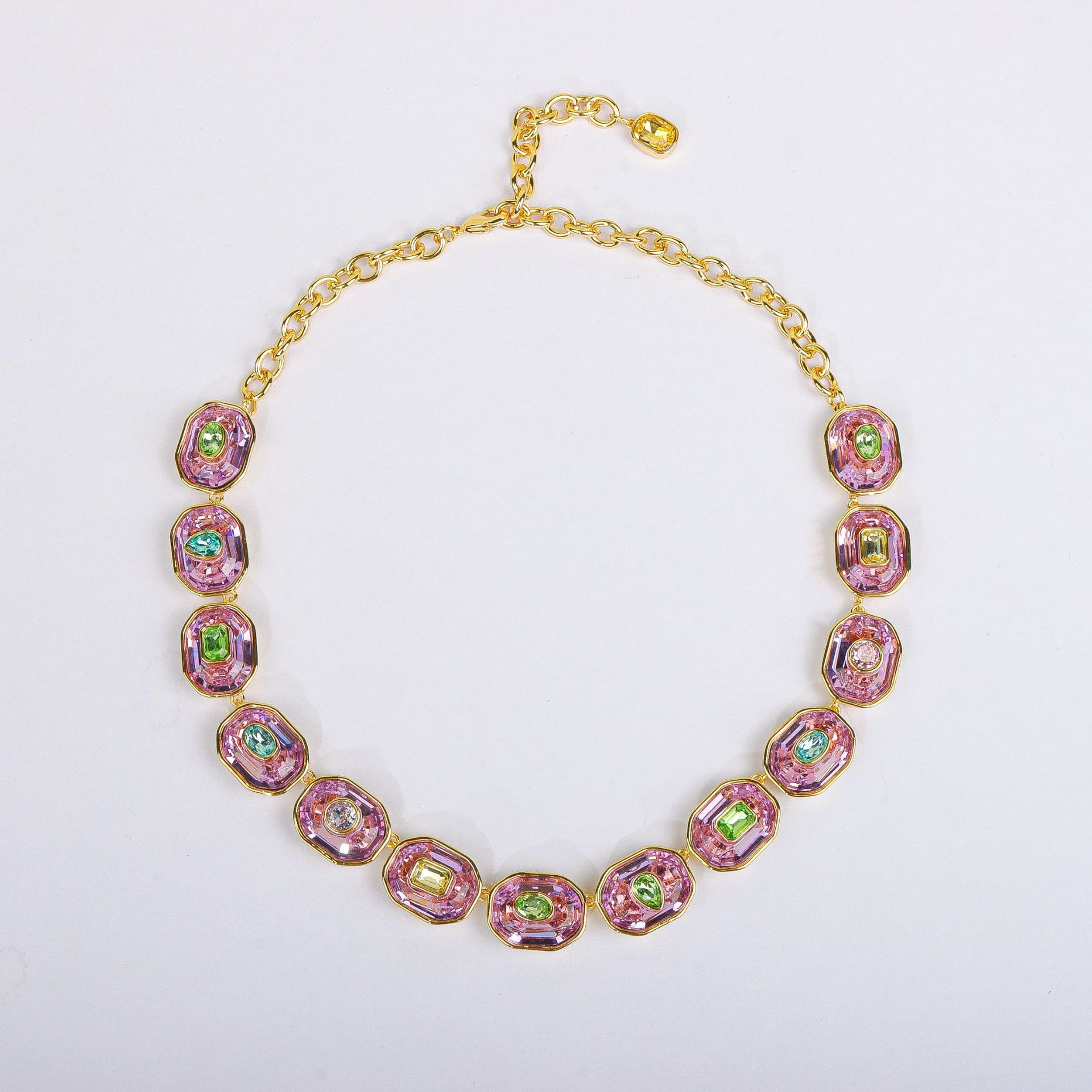 Set di gioielli in cristallo per donna, collana, orecchini e bracciale, collezione di alta gamma