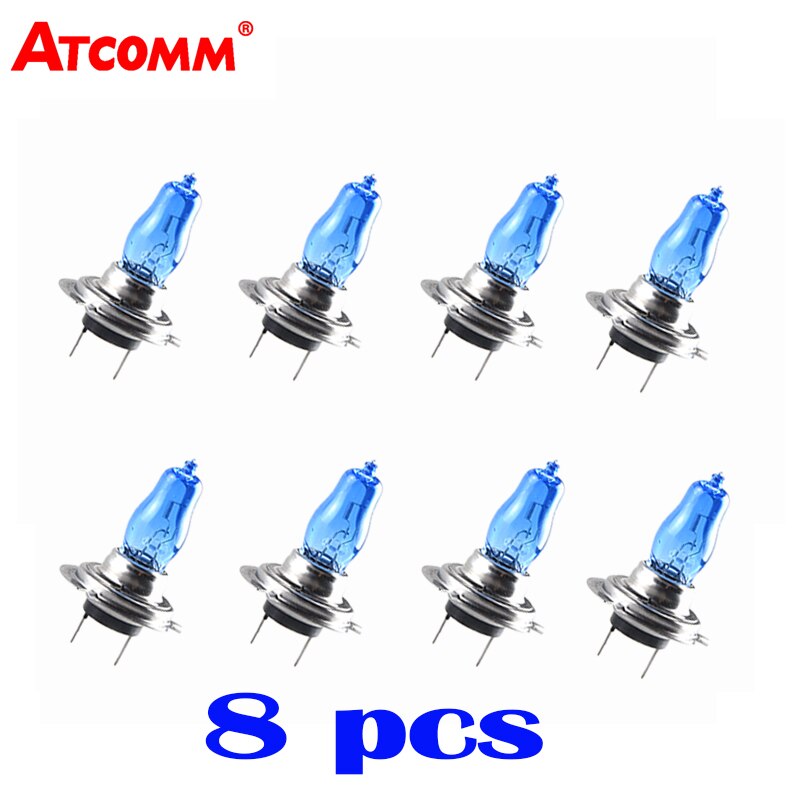 ATcomm 8 pcs H7 Halogeen 55 w 12 V Koplamp Lamp 6000 K Auto gloeilamp Witte Auto Koplamp Lamp mistlampen Auto Styling