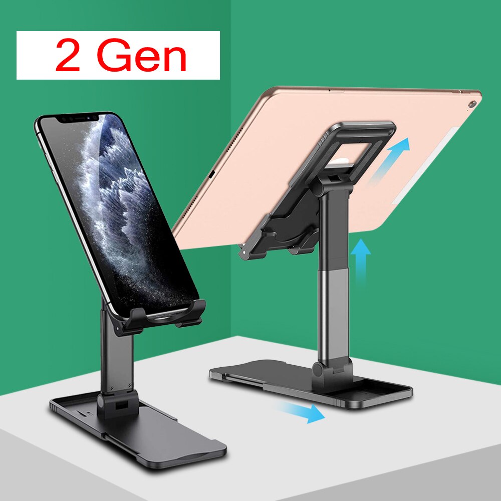Goojodoq för ipad stativ hållare telefon mini justerbar soporte surfplatta hållare stativ för ipad 10.2/10.5 pro 11 mini fäste: 2 gen svart