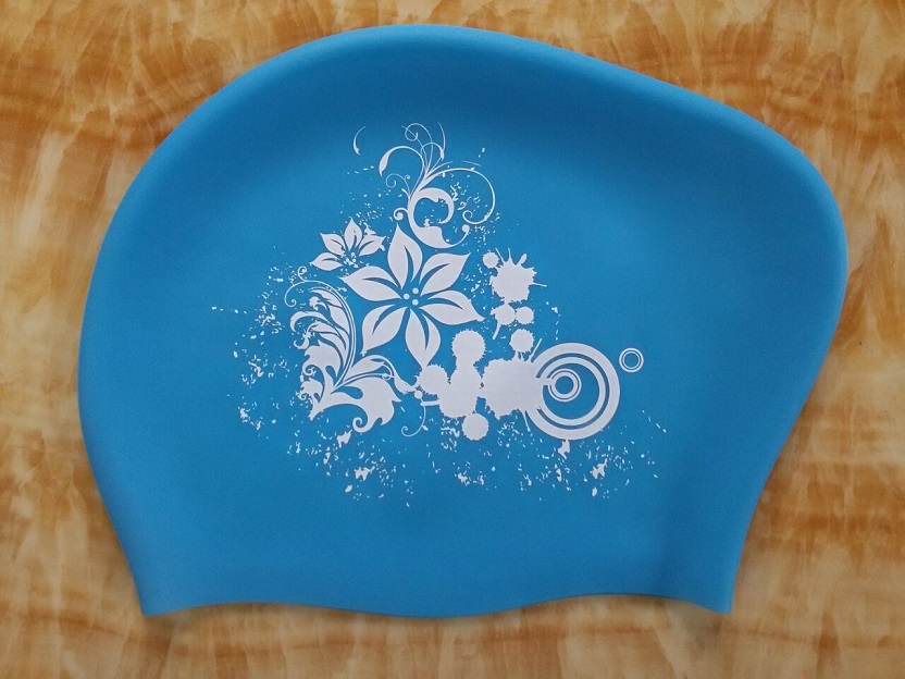 Women Silicone Waterproof Swimming Cap Ladies Long Hair Protection High Elastic Swim Caps For Surfing Diving Pool Hat Free Size: sky blue