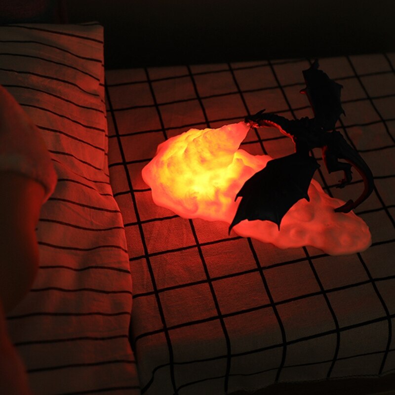 3D Printing Fire-Breathing Dragon Light Home Night Light Table Lamp Led Rechargeable Night Light
