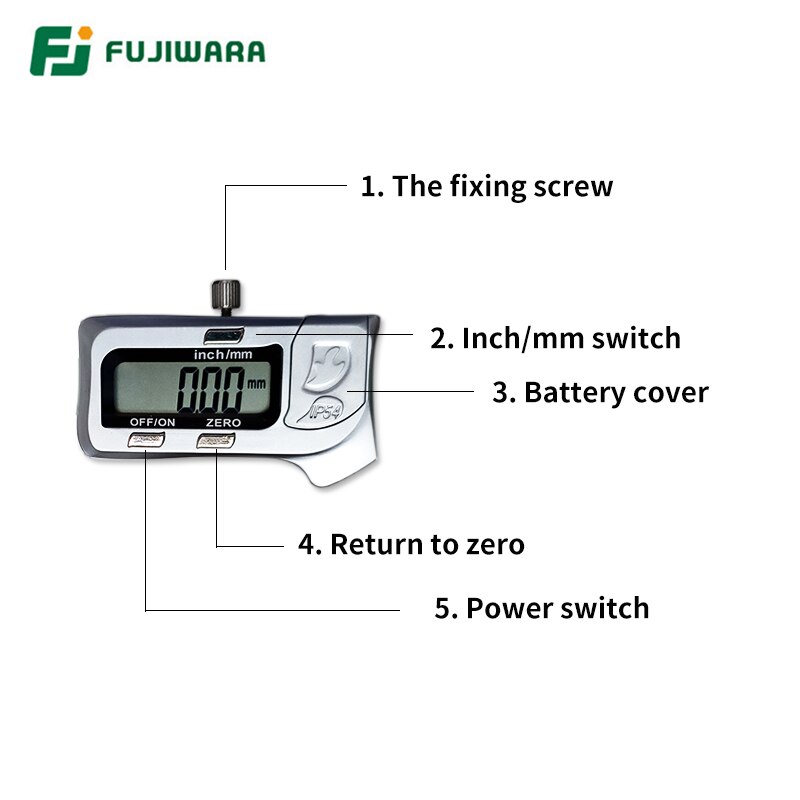 Fujiwara-paquímetro digital ip54 de aço inoxidável, calibre vernier eletrônico com tela lcd de 0-150mm/visual, 0-mm