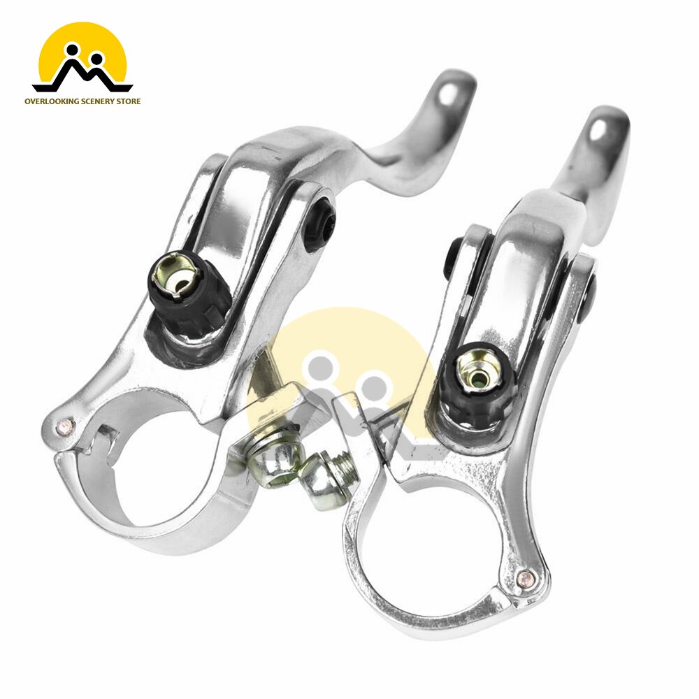 Leviers de frein de vélo en alliage d'aluminium, poignée confortable, antirouille, , accessoires de remplacement, 24mm, 1 paire: WHITE