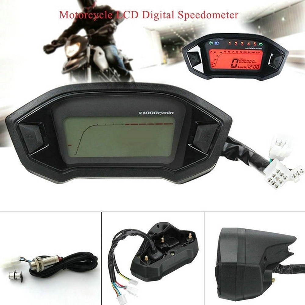 Modification Motorcycle Dashboard Oil Gauge Tachometer 1 2 4cylinder Universal LED Speedometer Digital Backlight Odometer