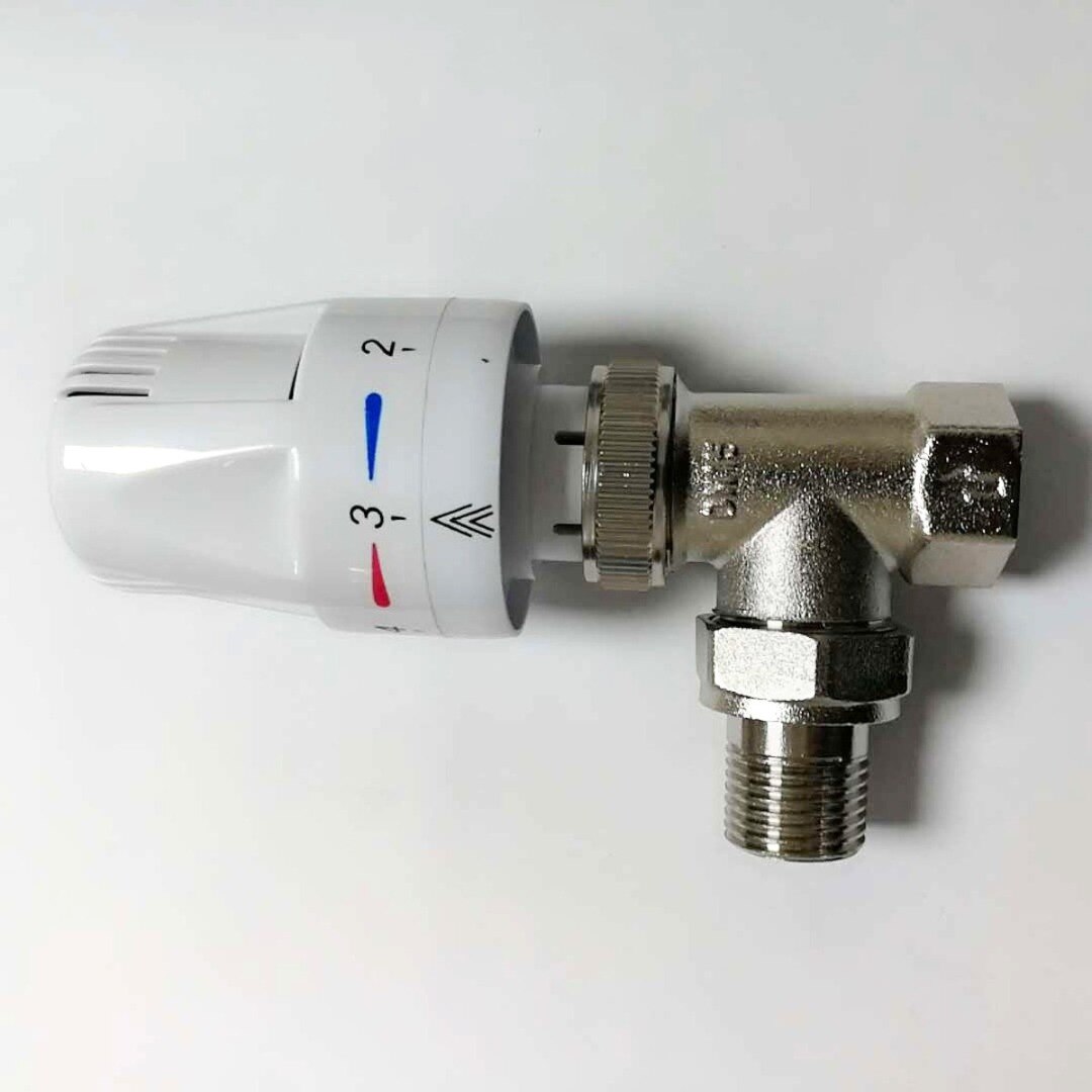 Automatic Thermostatic Radiator Valve Thermostat Temperature Control Valve Angle Floor Heating Special Valve Copper 15mm