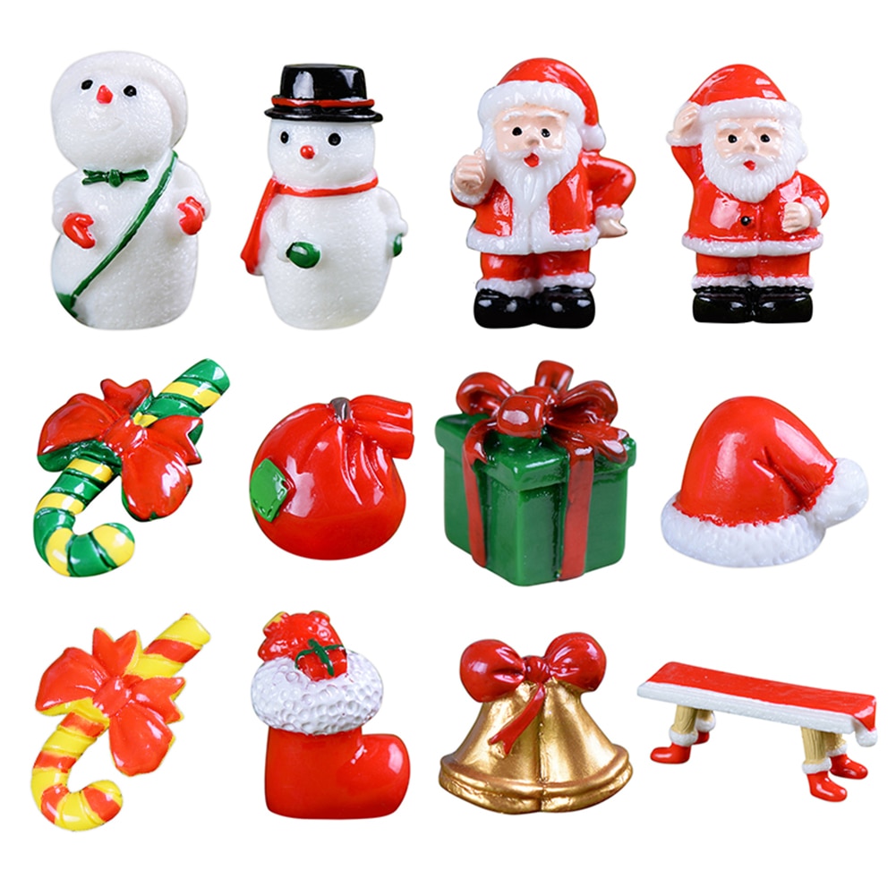 1pc decoratie micro landschap hars knutselen kerst eland hoed schattige dieren volksknutselen huisdecoratie kerst