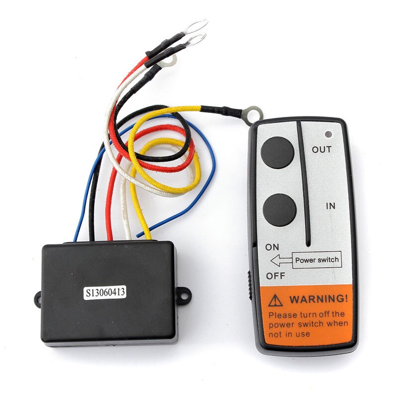 12V Universal 50ft Car Wireless Winch Electric Remote Control With Manual Transmitter Twin Handset For Truck ATV Truck Vehicle