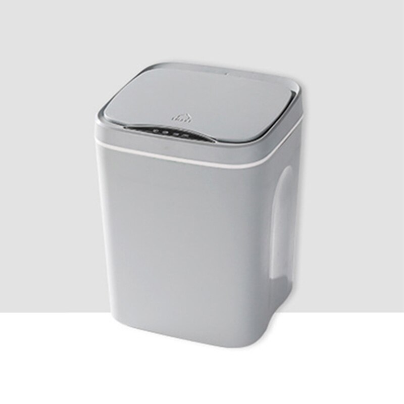 16L Smart Trash Can Automatic Induction Dustbin Infrared Sensor Waste Bin For Kitchen Bath Home Intelligent Electric Garbage Bin: gray / 16L