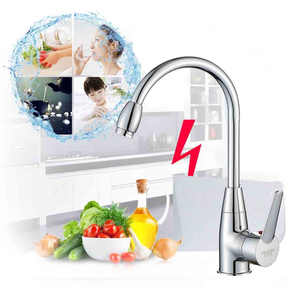Rotatable and Cold Water Kitchen Sink Faucet Mixer Sink Faucet Kitchen Accessories (Without the Hoses)