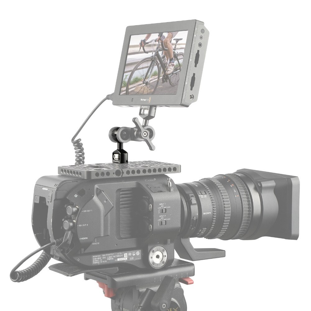 Smallrig dslr equipamento de câmera braço mágico ballhead com arri localização pinos 2114c