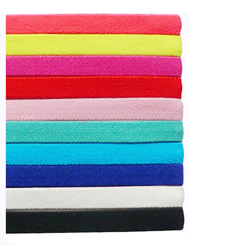 1Pc Women's Men's Candy Color Wide Sports Yoga Stretch Hairband Running Anti-Slip Elastic Headband Hair Band Running Sweatband