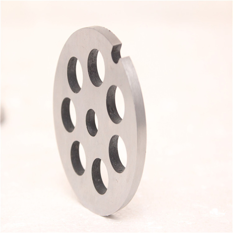 304 Stainless Steel Meat Grinder Blade Mincer Plate Disc Replacement Part for 8# Type Manual Meat Grinder Mincer Knife Accessory: Clear