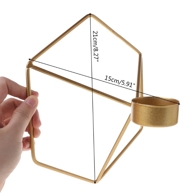 Nordisk stil 3d geometriske lysestake metalllys lysestake skanse hjem dekor