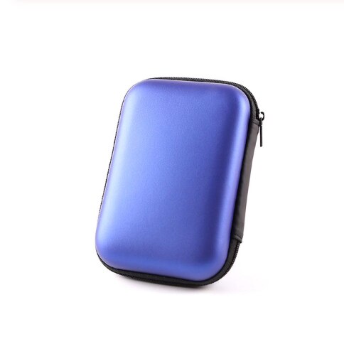 Mobiele Harde Schijf Tas 2.5 Inch Opbergdoos Datakabel U Disk Opladen Schat Beschermende Digitale Bluetooth Headset Opbergtas: blue