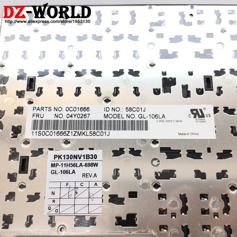 ES Original Replacement Keyboard for Lenovo Thinkpad E530 E530C E535 E545 Spanish Keyboard Teclado 04Y0267 0C01666 04Y0304