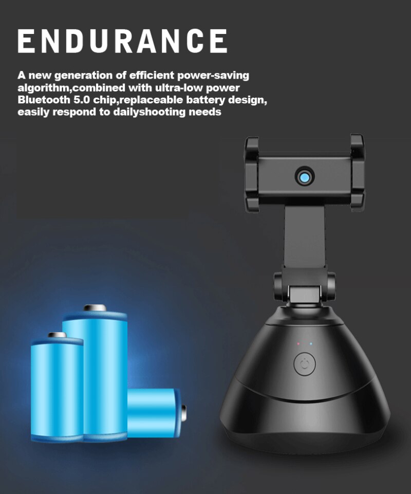 All-in-one Selfie Video Smart Shooting Camera Automatically Face Object Tracking 360°Horizontal Rotation Phone