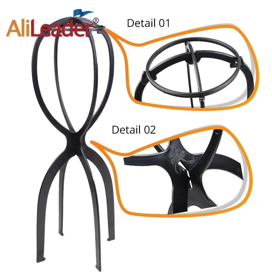 Soportes de plástico ajustables para pelucas, soporte para cabeza de peluca, plegable, portátil, barato, para Sale1-3pcs